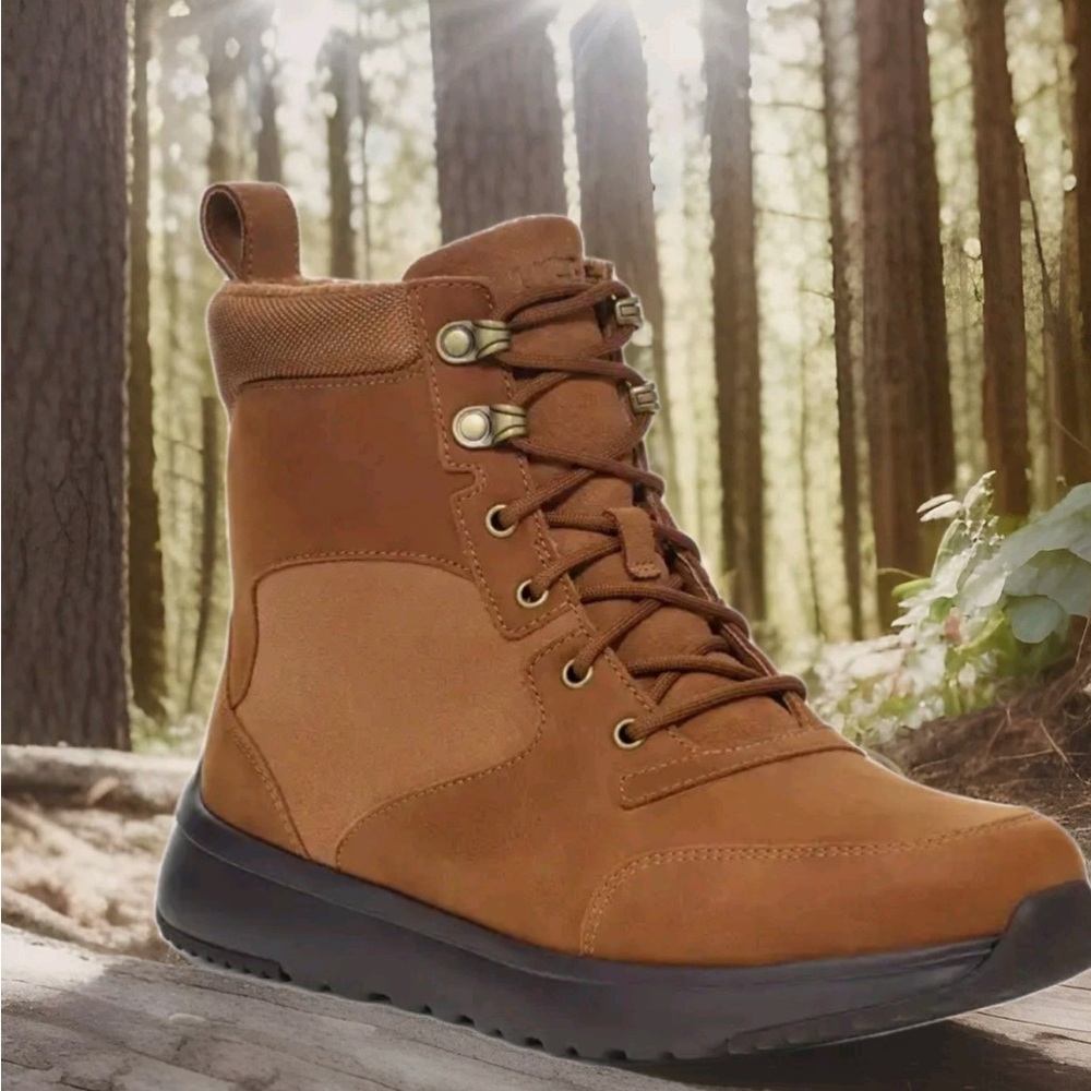 UGG Men's Brown Lace-Up Boots